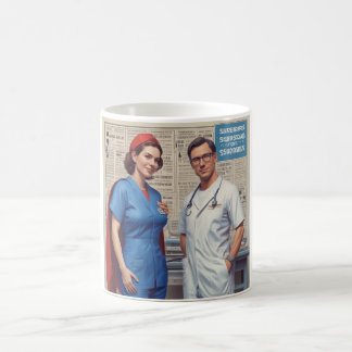 Superheroes in Scrubs: Sip Your Power Coffee Mug