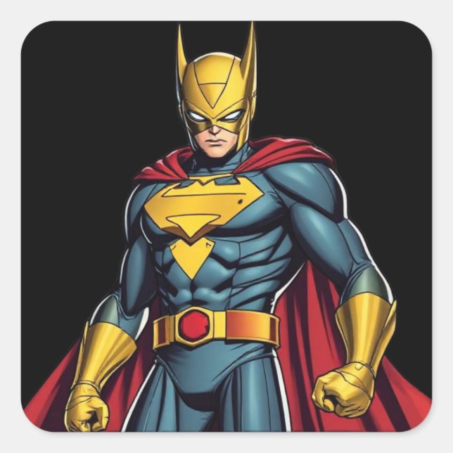 SuperHeroes  Square Sticker (Front)