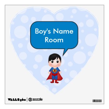 Superheroes Themed Boys Room Wall Decal by DigiGraphics4u at Zazzle