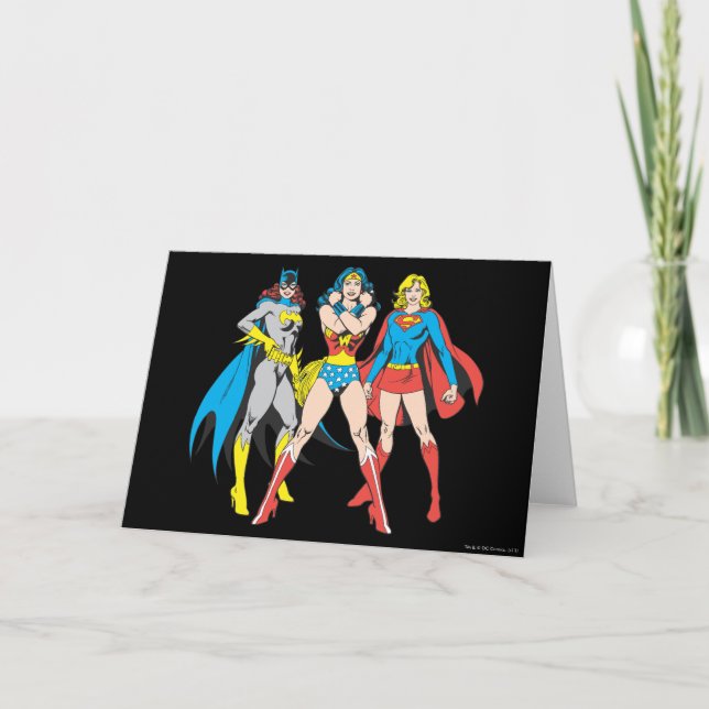 Superheroines Pose Card (Front)