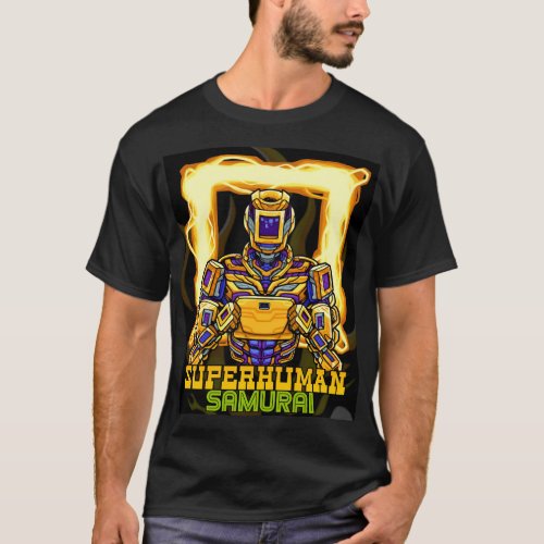 Superhuman Samurai Sticker Awesome T_Shirt