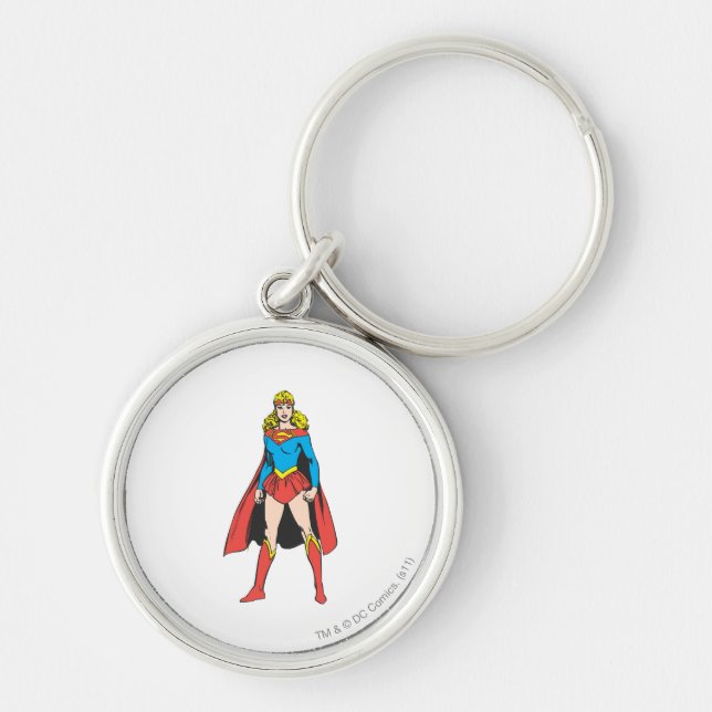 Superigirl Stands Keychain (Front)