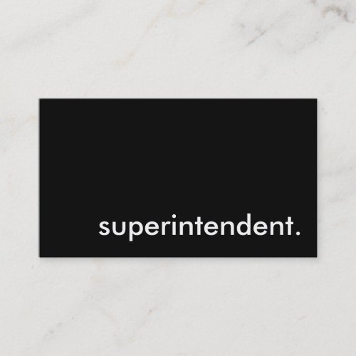 superintendent business card