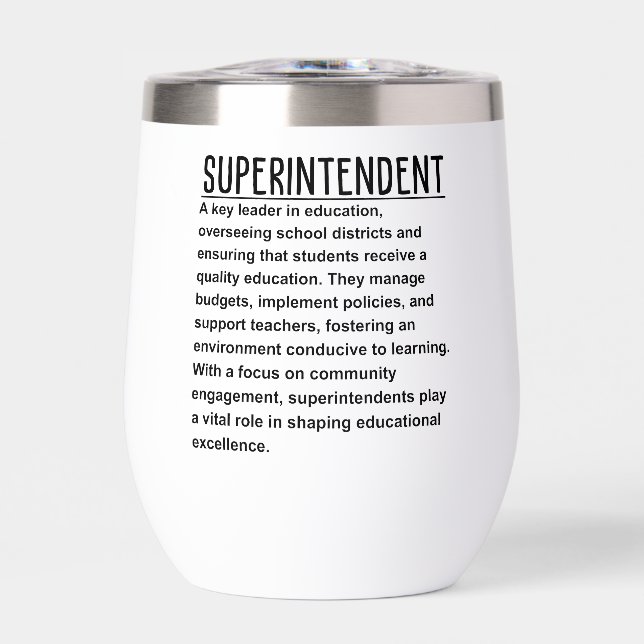 Superintendent Thermal Wine Tumbler (Front)