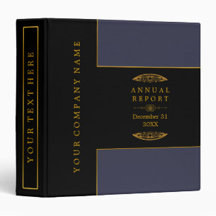 Superior Elegance Corporate Business Annual Report 3 Ring Binder