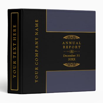 Superior Elegance Corporate Business Annual Report 3 Ring Binder by hhbusiness at Zazzle