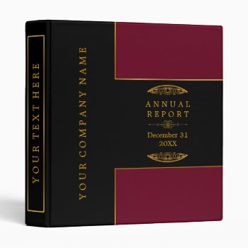 Superior Elegance Corporate Business Annual Report Binder by hhbusiness at Zazzle