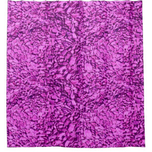 Superior Magenta Stone Beach Photo  Shower Curtain
