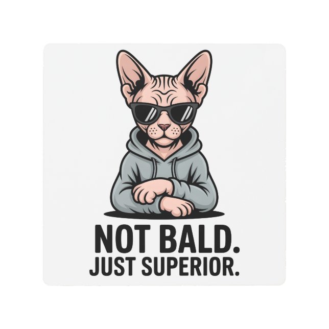 Superior Sphynx Cat Sarcastic Attitude Art (Front)