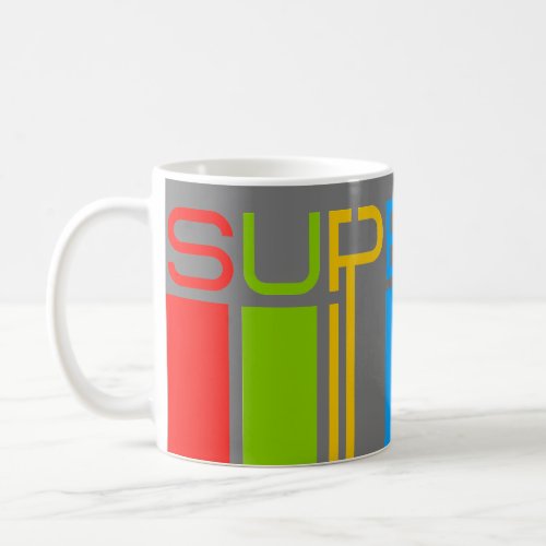 Superior Typography Design in Multicolor Coffee Mug