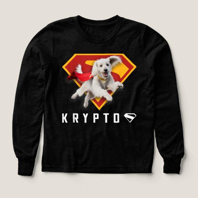 Superman (2025 Movie) Krypto Shield T-Shirt Tri-Blend Shirts (Design Front)