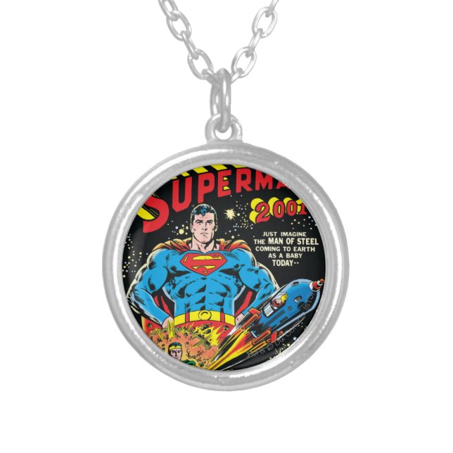 Superman #300 silver plated necklace (Front)