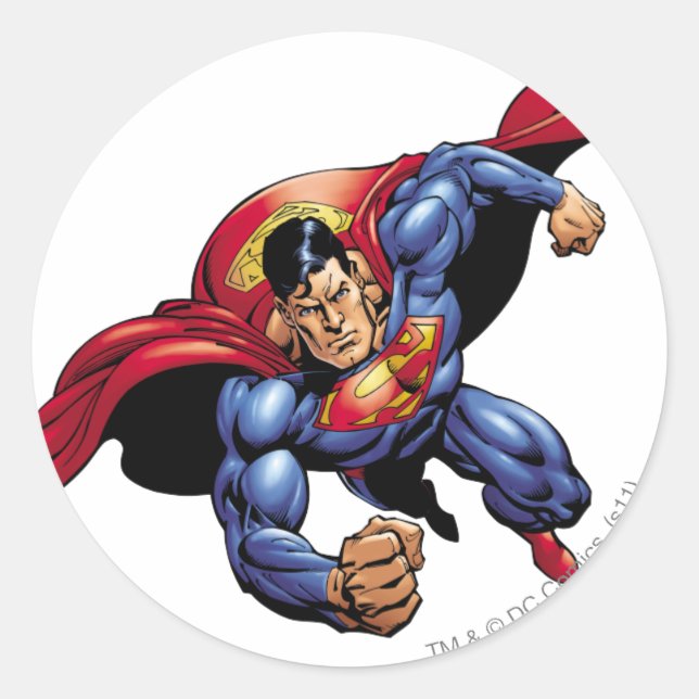 Superman 31 classic round sticker (Front)