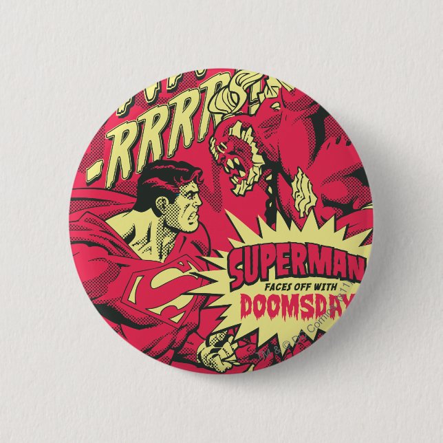 Superman 38 pinback button (Front)