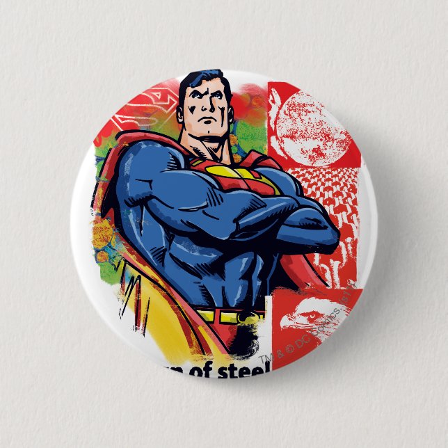 Superman 58 pinback button (Front)