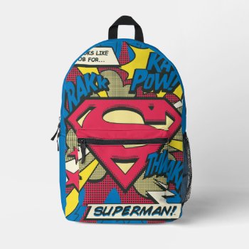 Superman 66 Printed Backpack by superman at Zazzle