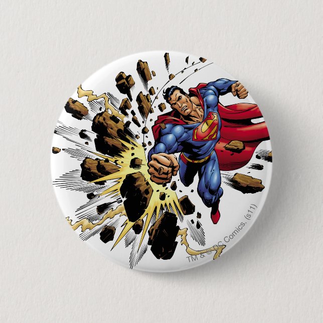 Superman 68 pinback button (Front)