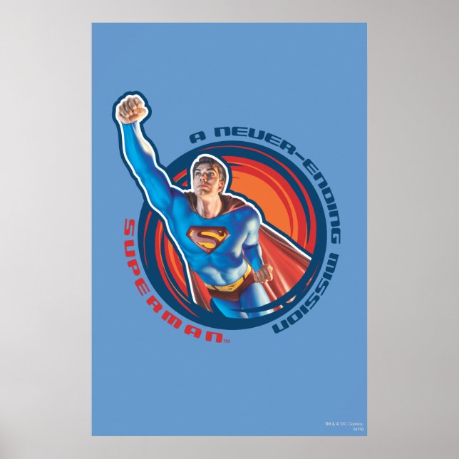 Superman A Never-ending Mission Poster (Front)