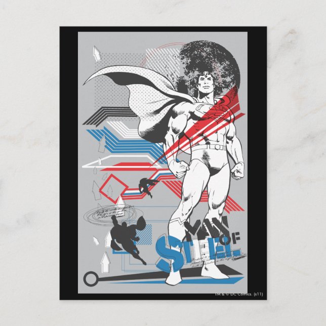 Superman - Absurd Collage Poster Postcard (Front)