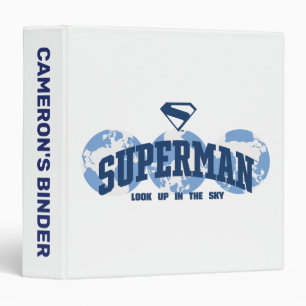 Superman Across the Globe 3 Ring Binder