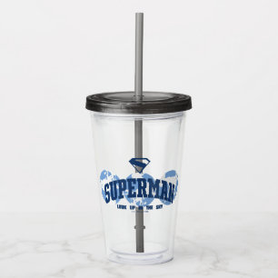 Superman Across the Globe Acrylic Tumbler