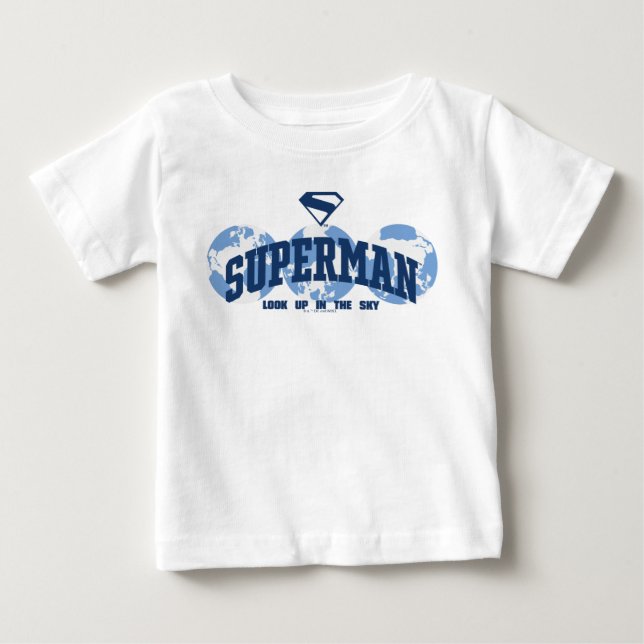 Superman Across the Globe Baby T-Shirt (Front)