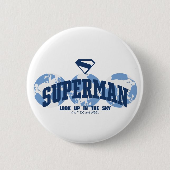 Superman Across the Globe Button (Front)