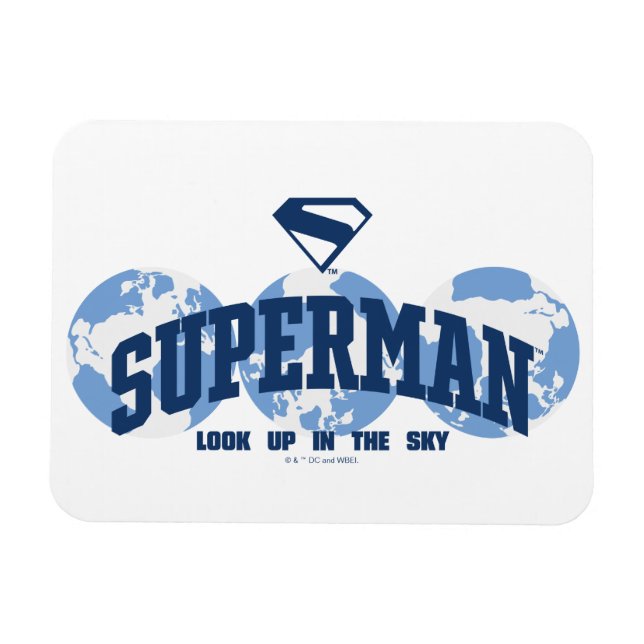 Superman Across the Globe Magnet (Horizontal)