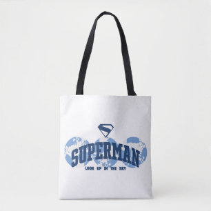 Superman Across the Globe Tote Bag