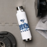 Superman Across the Globe Water Bottle<br><div class="desc">Celebrate Superman’s global legacy with this bold, minimalist design that spans the world! Featuring a trio of globe silhouettes in cool shades of blue, this artwork proudly displays the Superman name arched across the center, with the classic “S” shield soaring above. The phrase “LOOK UP IN THE SKY” completes the...</div>