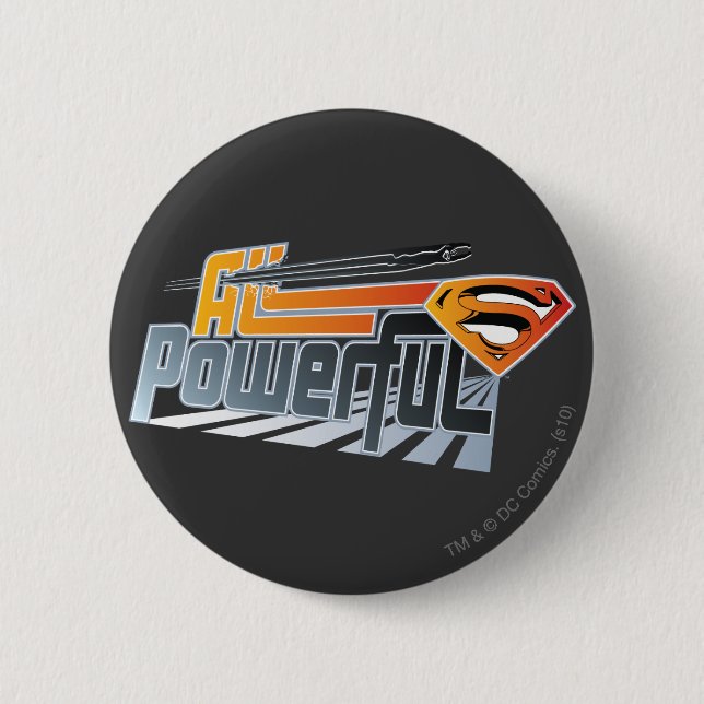 Superman All Powerful Button (Front)