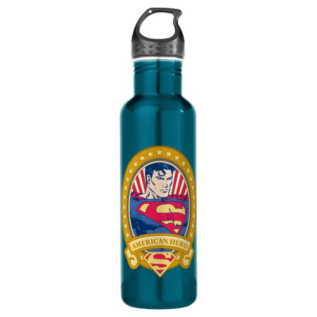 Superman American Hero Water Bottle (Front)