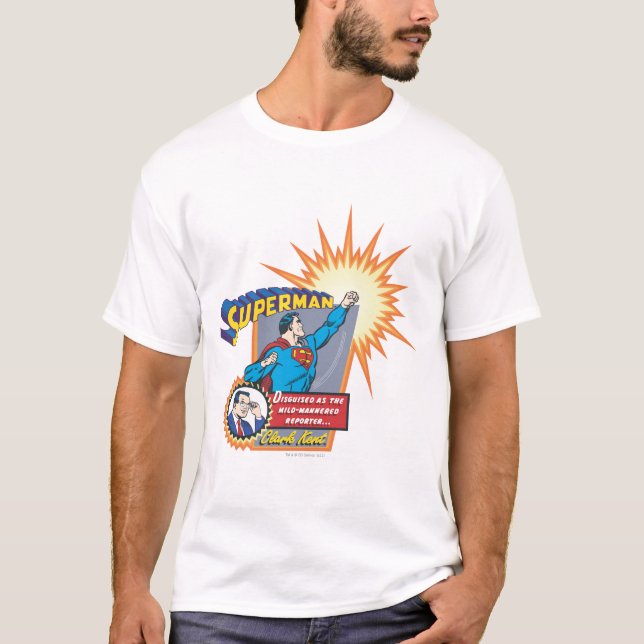 Superman and Clark Kent T-Shirt (Front)