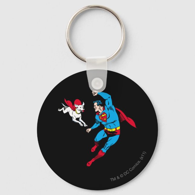 Superman and Krypto 2 Keychain (Front)