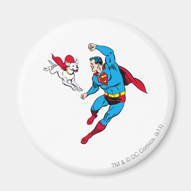 Superman and Krypto 2 Magnet (Front)