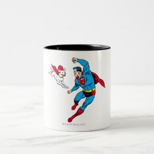 Superman and Krypto 2 Two-Tone Coffee Mug