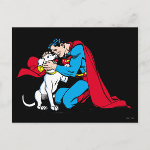 Superman and Krypto Postcard