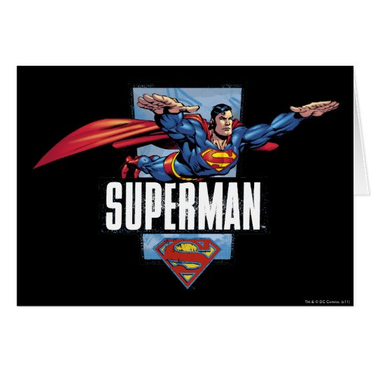 Superman and Logo Bordered Cards (Front Horizontal)