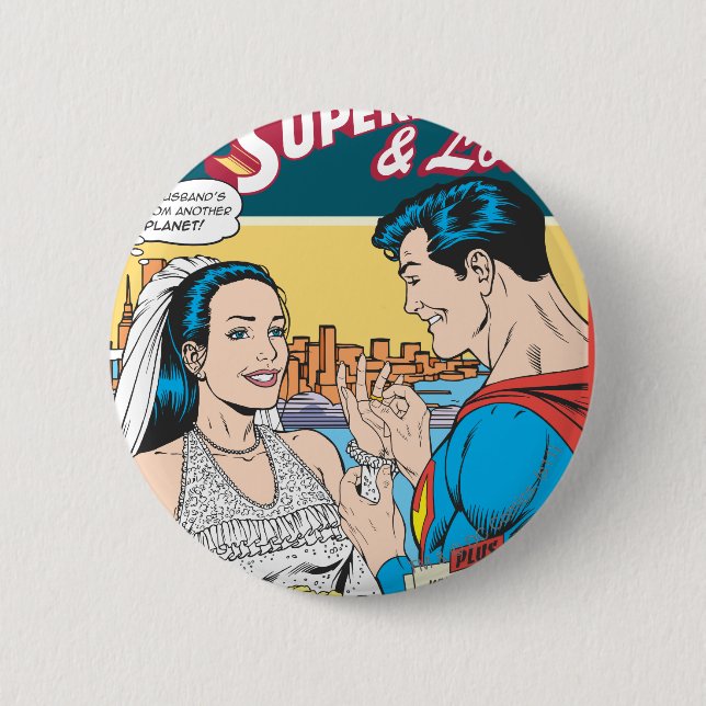 Superman and Lois Comic Button (Front)