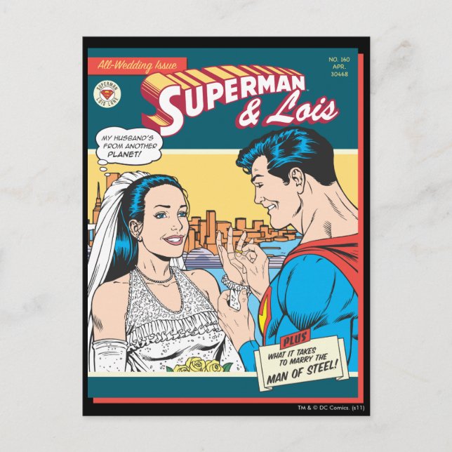 Superman and Lois Comic Postcard (Front)