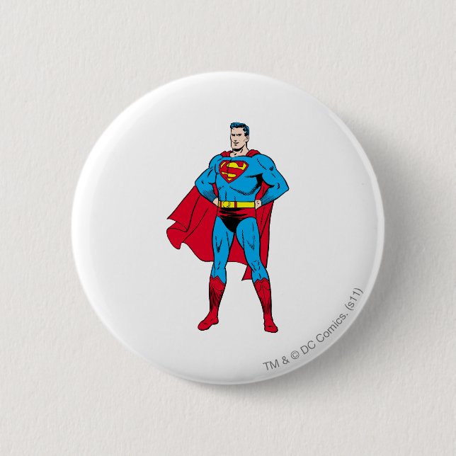 Superman Arms Folded Button (Front)