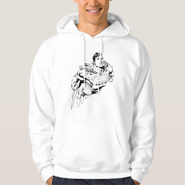 Superman Black and White 1 Hoodie (Front)