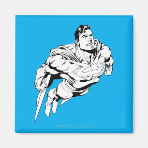 Superman Black and White 1 Magnet