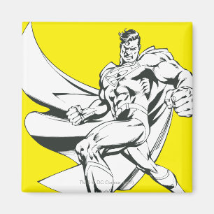 Superman Black and White 2 Magnet