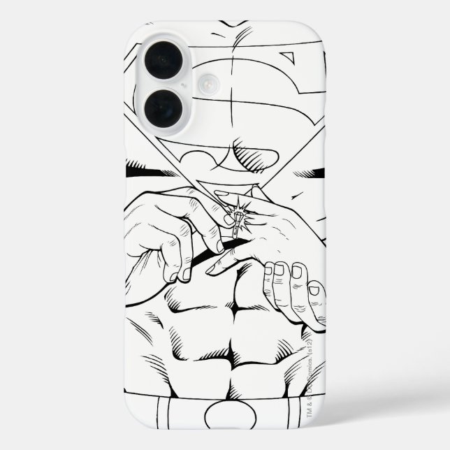 Superman Black and White 3 Case-Mate iPhone Case (Back)