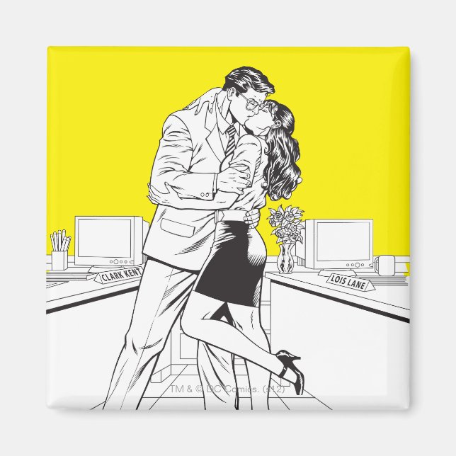 Superman Black and White 5 Magnet (Front)