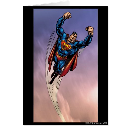 Superman both arms raised cards (Front)