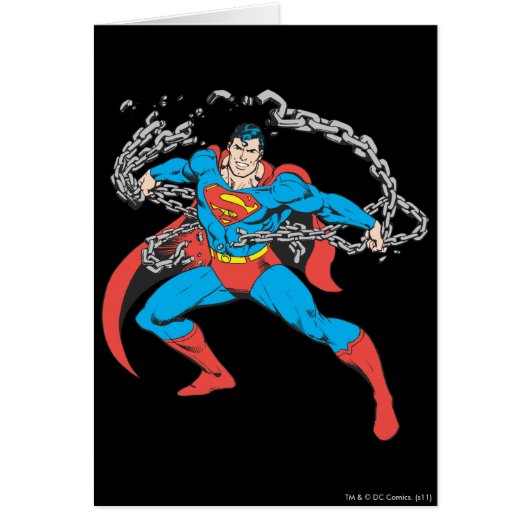Superman Breaks Chains 2 Cards (Front)