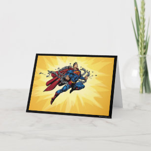 Superman breaks chains card
