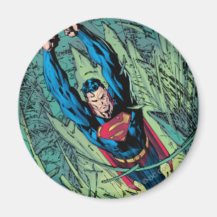 Superman breaks through magnet